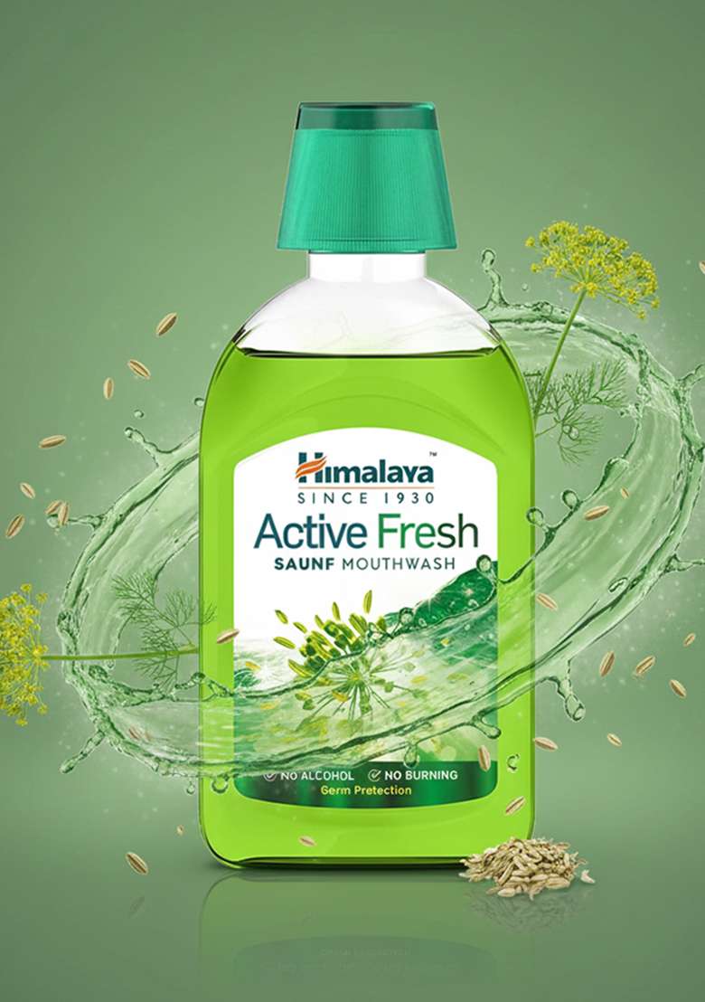 Himalaya Active Fresh Saunf Mouthwash - Indya
