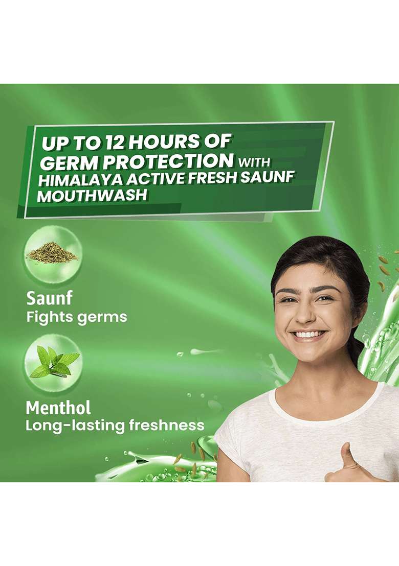 Himalaya Active Fresh Saunf Mouthwash - Indya