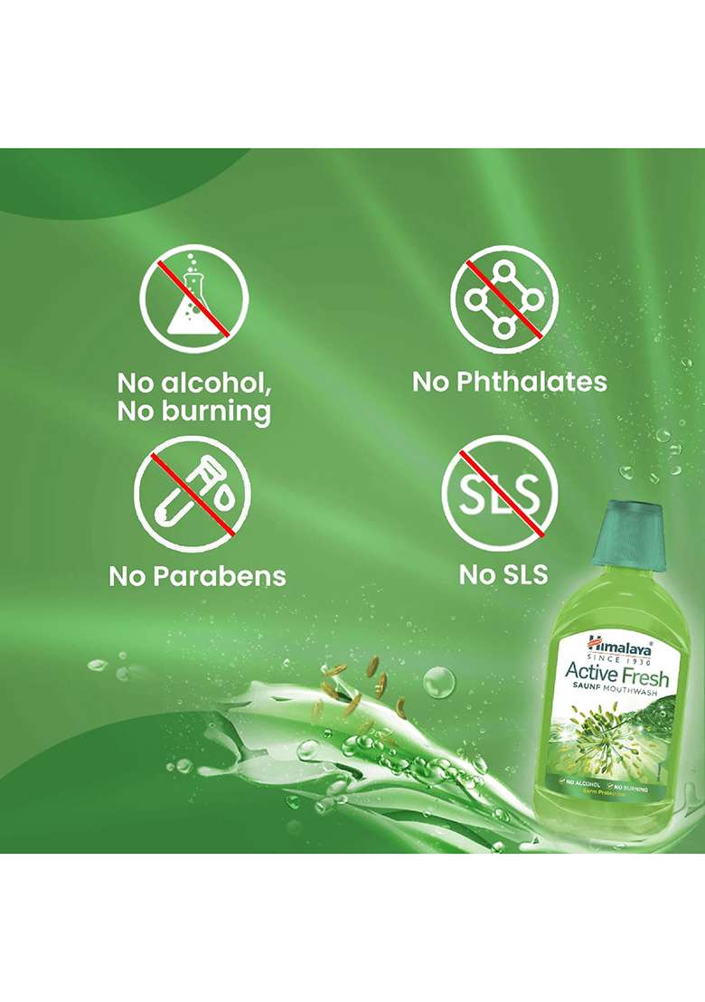 Himalaya Active Fresh Saunf Mouthwash - Indya