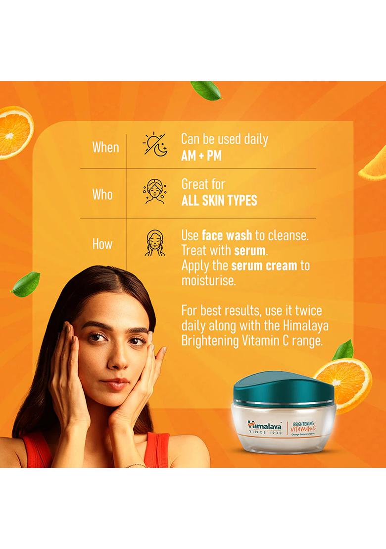 Himalaya Brightening Vitamin C Orange Face Serum Cream