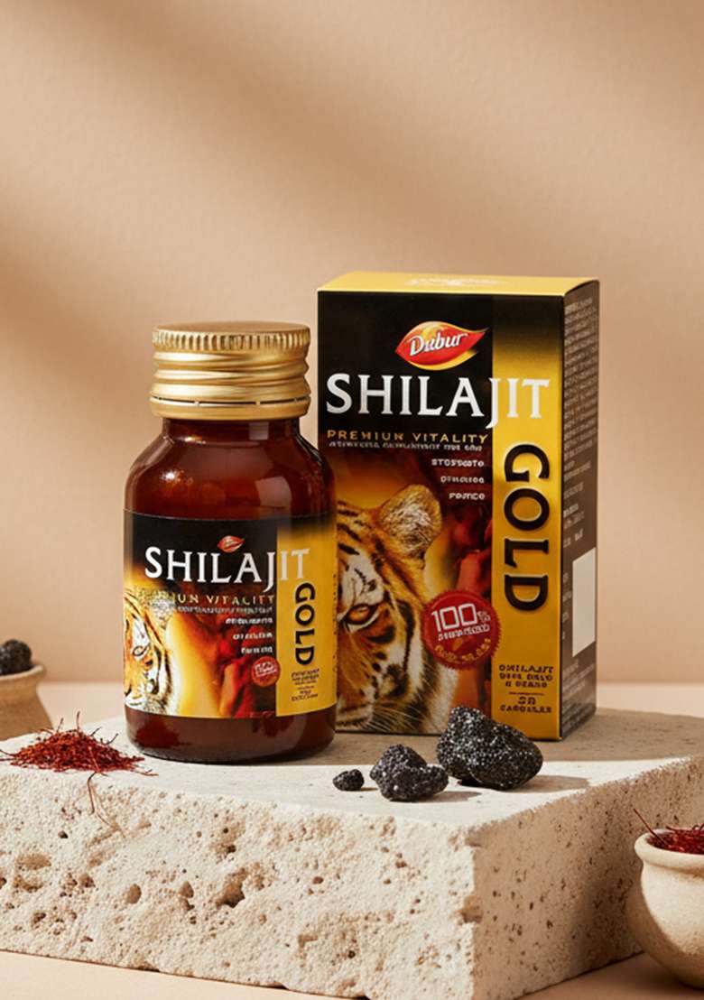 DABUR Shilajit Gold Capsules | 100% Ayurvedic | For Men - Indya