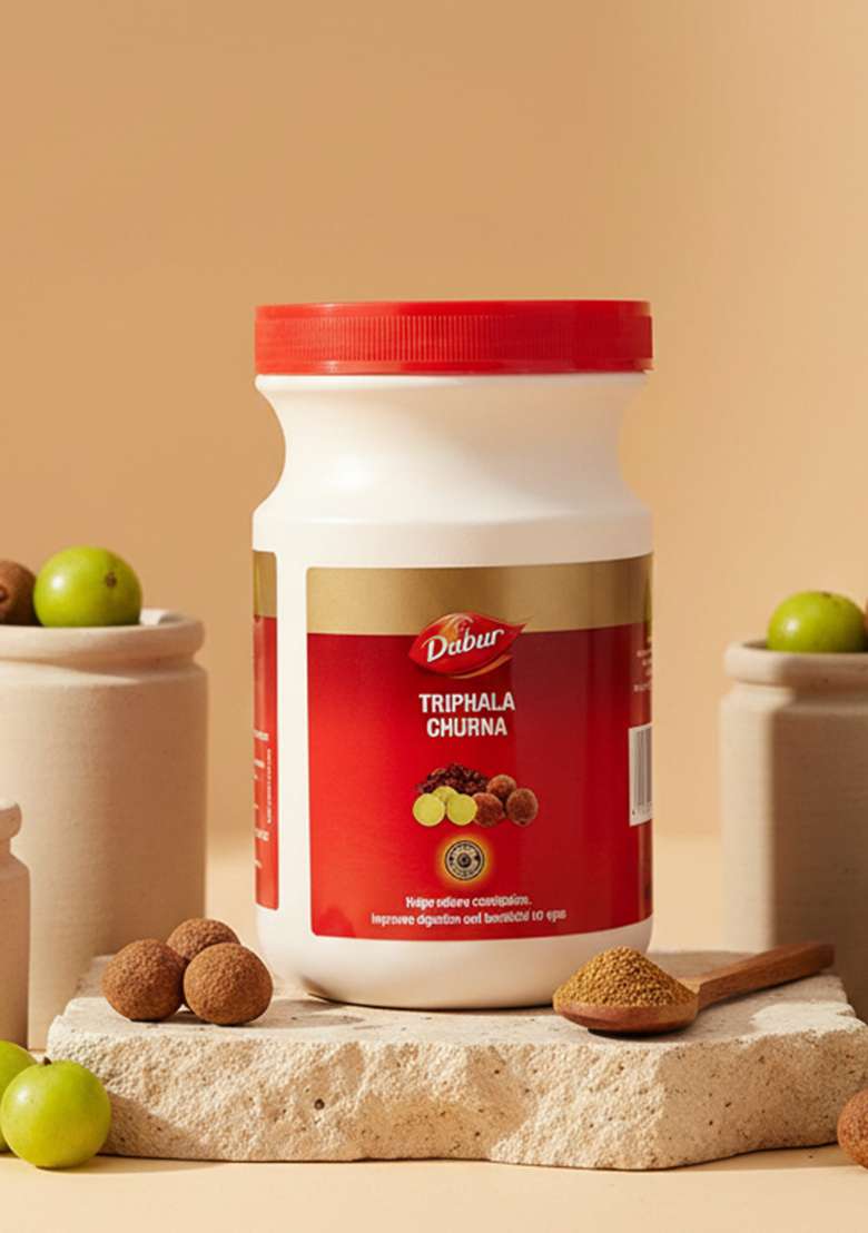 DABUR Triphala Churna , Eases Constipation, Acidity & Gas - Indya