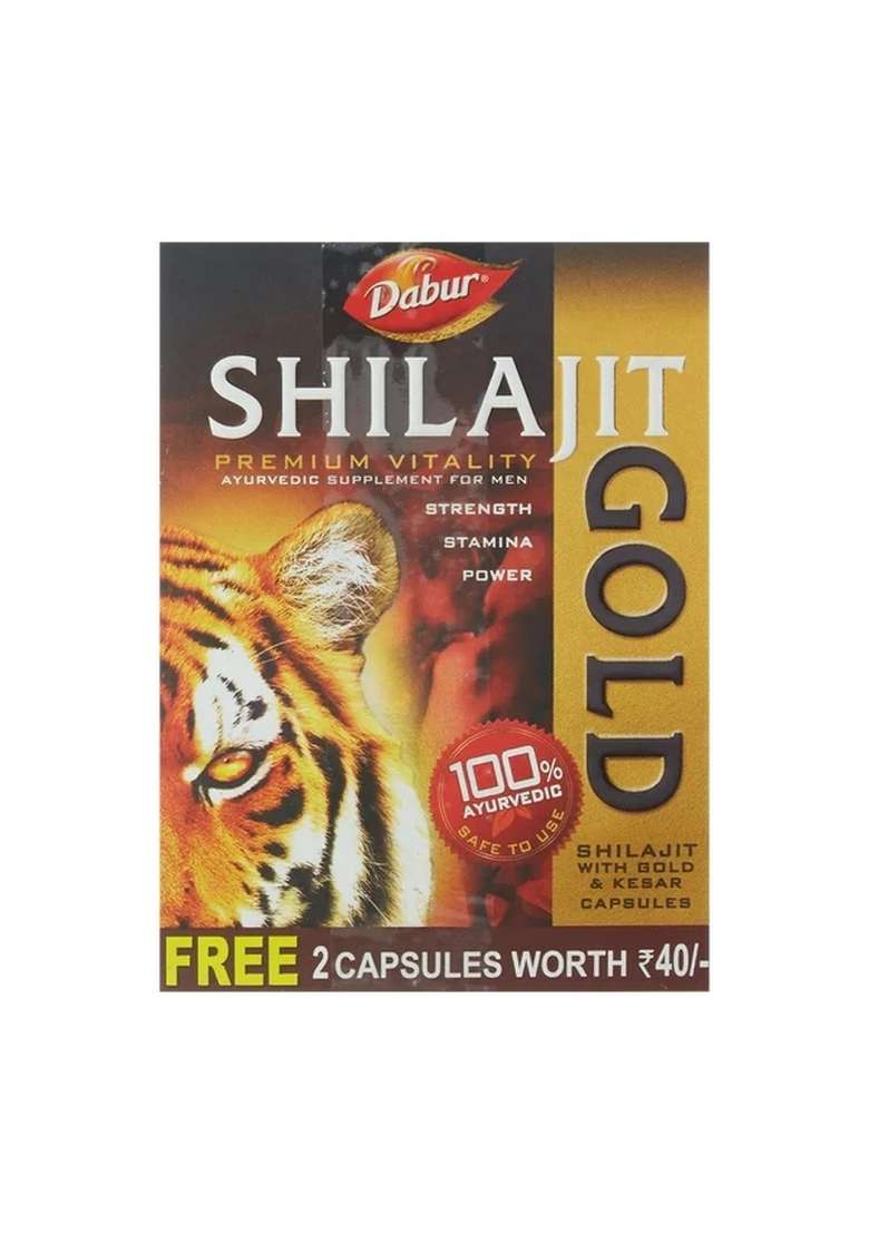 Dabur Shilajit Gold (Free 2 Capsules Worth ₹40)  - Indya