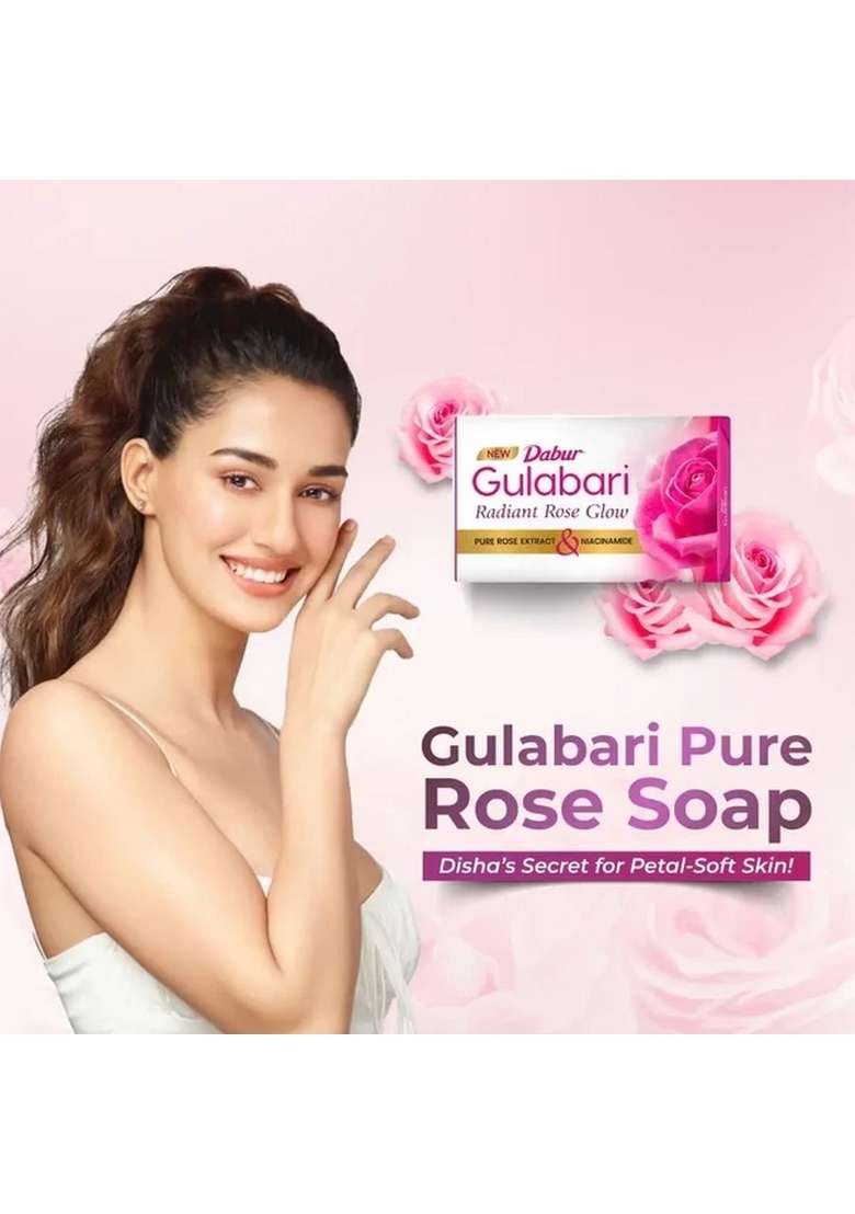 DABUR Gulabari Radiant Rose Glow Soap (Pack of 4) - Indya