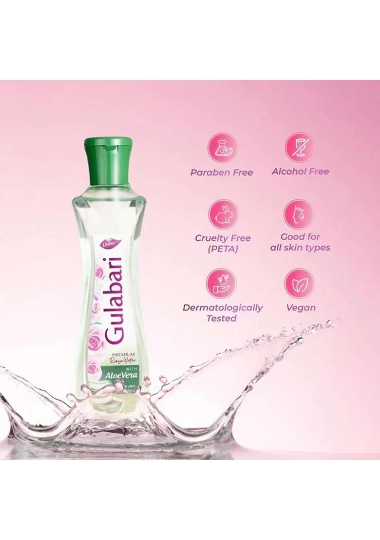 DABUR Gulabari Premium Rose Water with Aloe Vera - Indya