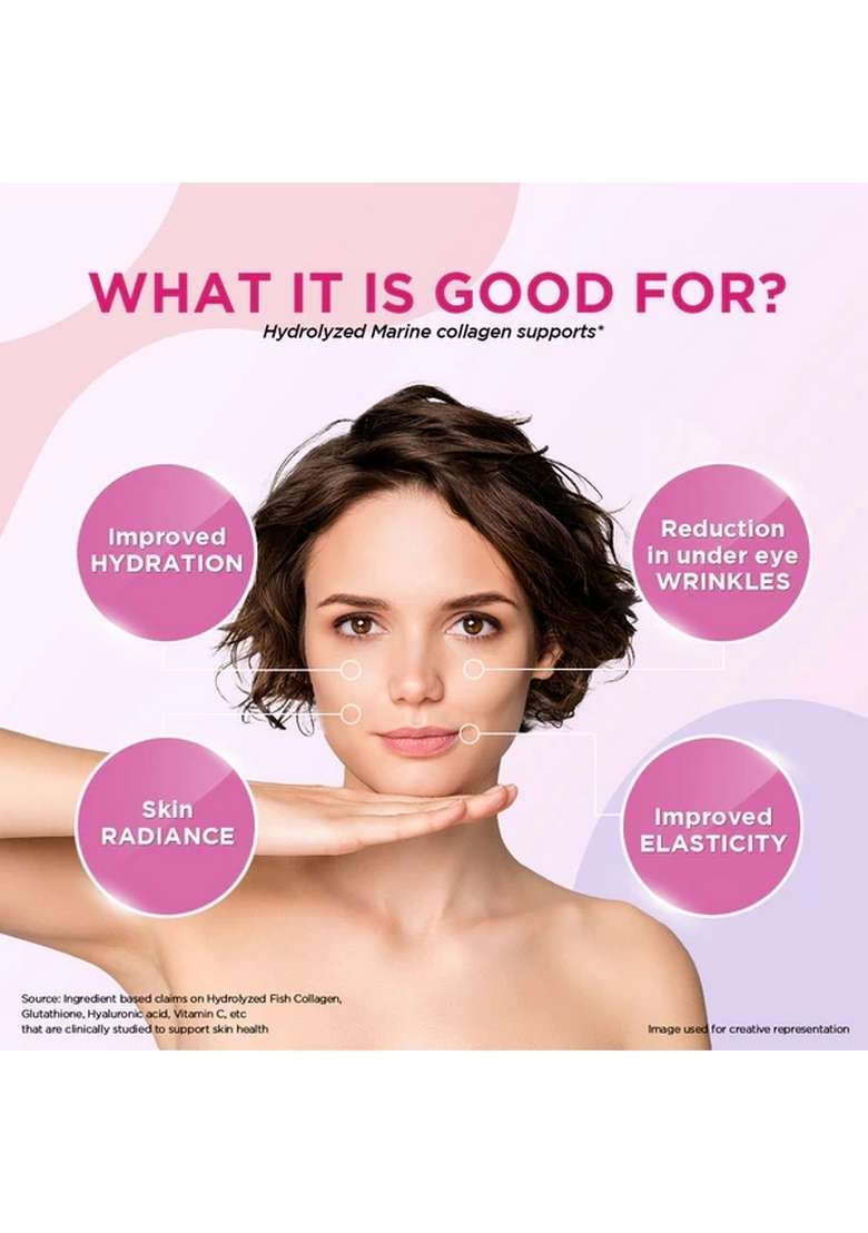 DABUR Siens By Dabur Hydrolyzed Marine Collagen , Powder with Glutathione, Hyaluronic Acid, Vitamin C Blueberry Lavender - Indya