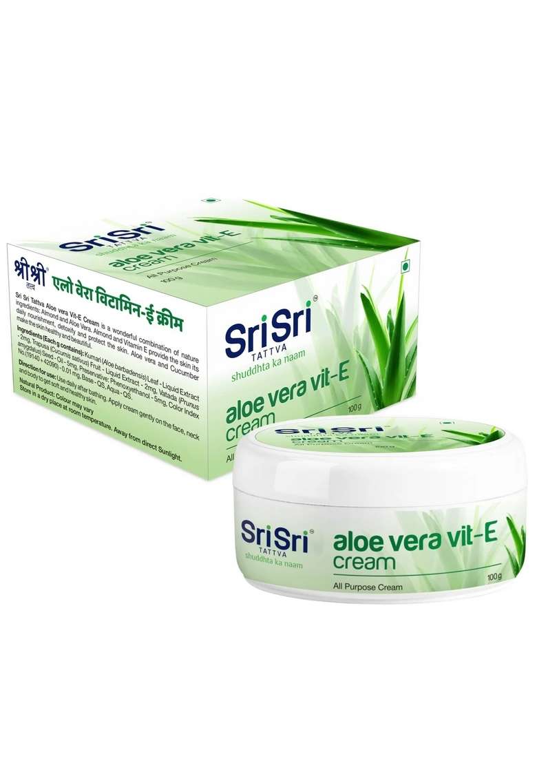 SRI SRI TATTV Aloe Vera Vit - E Cream - All Purpose Cream, 100 g - Indya