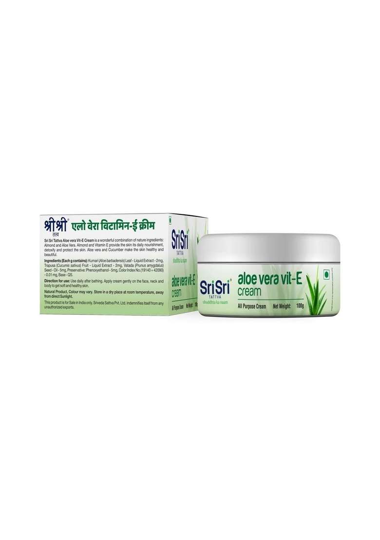 SRI SRI TATTV Aloe Vera Vit - E Cream - All Purpose Cream, 100 g - Indya