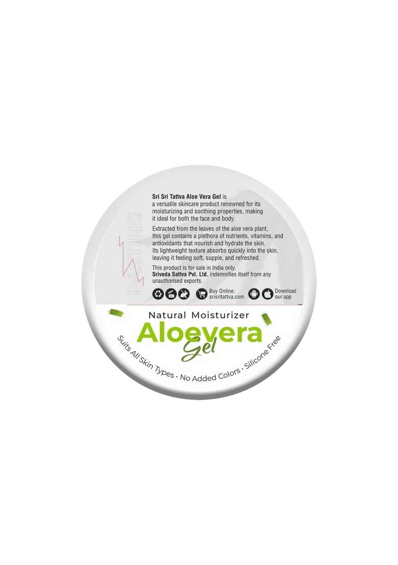 SRI SRI TATTV Aloevera Gel | Natural Moisturizer, Suits all Skin Types | 100 ml - Indya