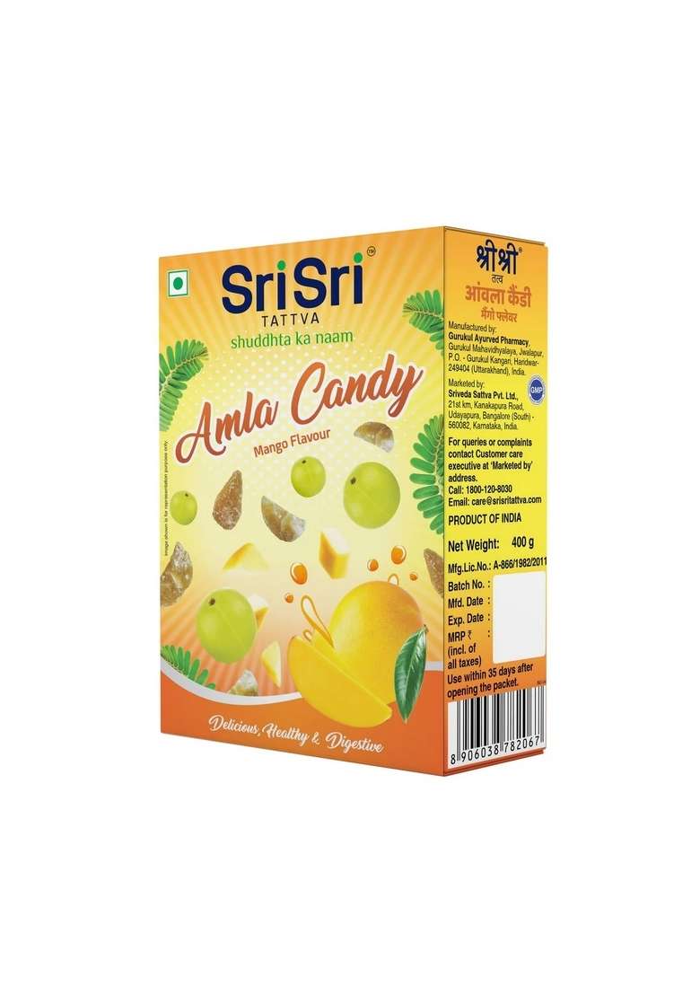 SRI SRI TATTV Amla Candy - Mango Flavoured - Delicious Healthy & Digestive, 400 g - Indya