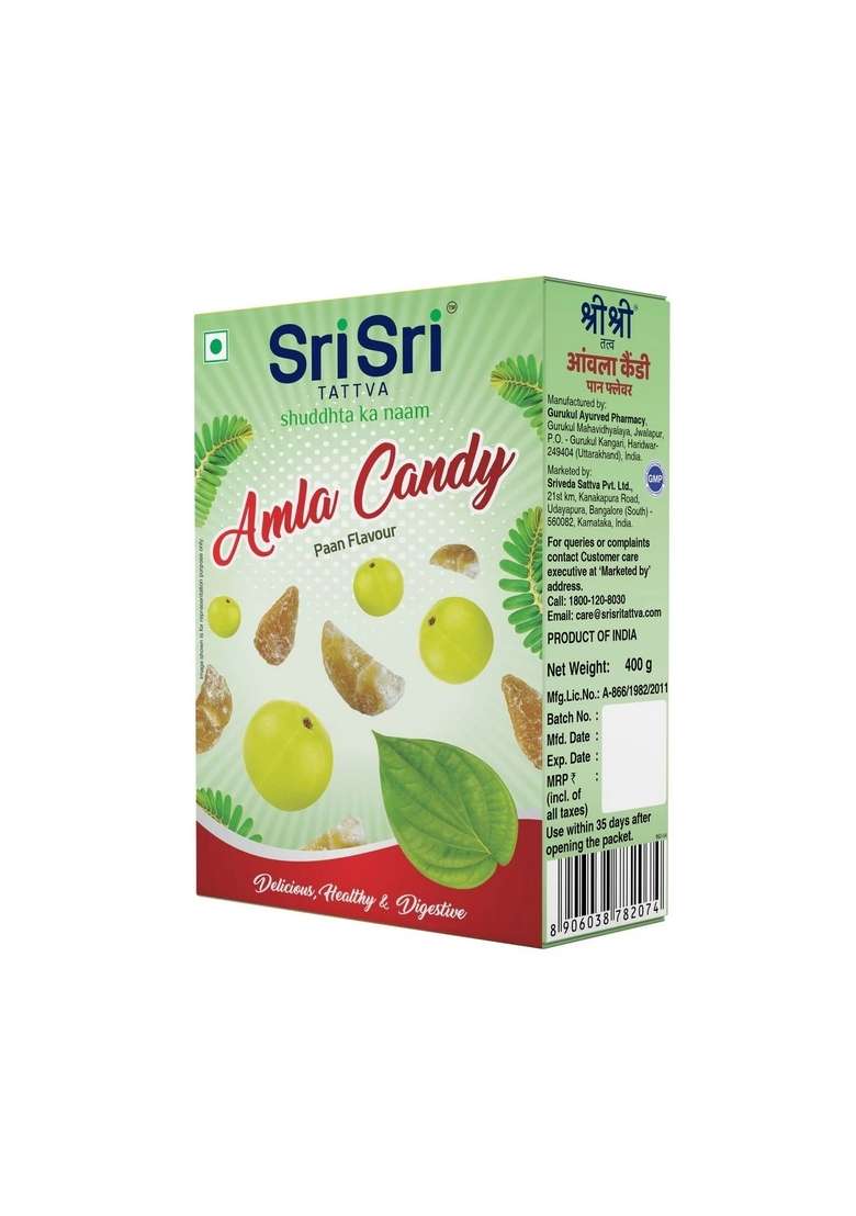 SRI SRI TATTV Amla Candy - Paan Flavoured - Delicious, Healthy & Digestive, 400 g - Indya
