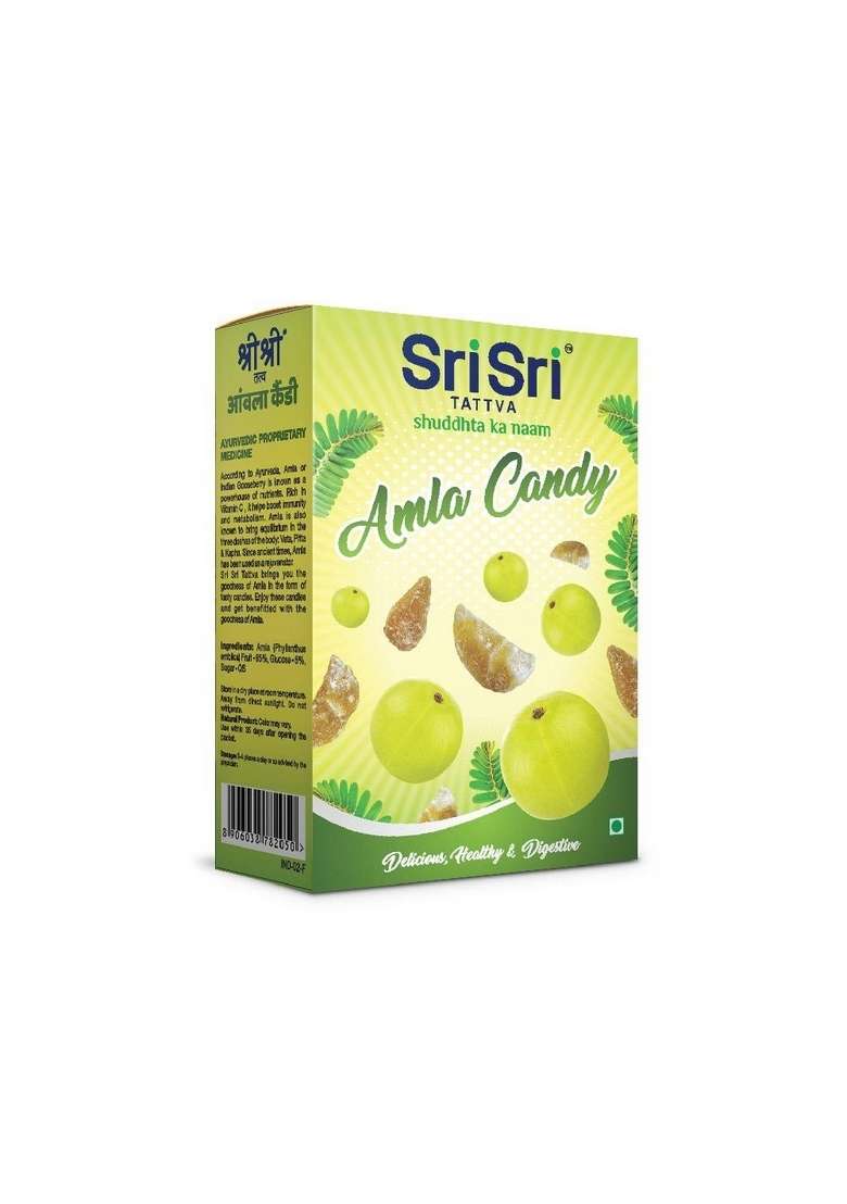 SRI SRI TATTV Amla Candy - Plain Flavoured - Delicious Healthy & Digestive, 400 g - Indya