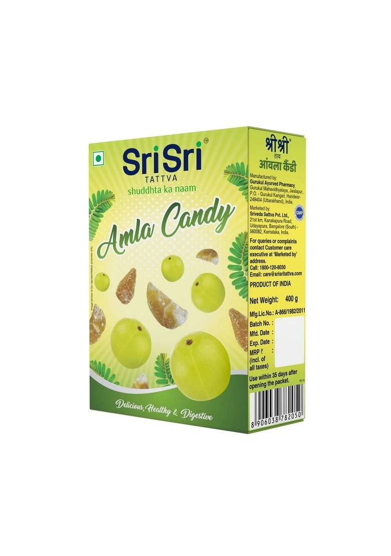 SRI SRI TATTV Amla Candy - Plain Flavoured - Delicious Healthy & Digestive, 400 g - Indya