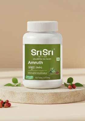 SRI SRI TATTV Amruth - Immuno Modulator | Immunity Booster | Anti-Bacterial & Anti-Viral | 60 Tabs, 500 mg