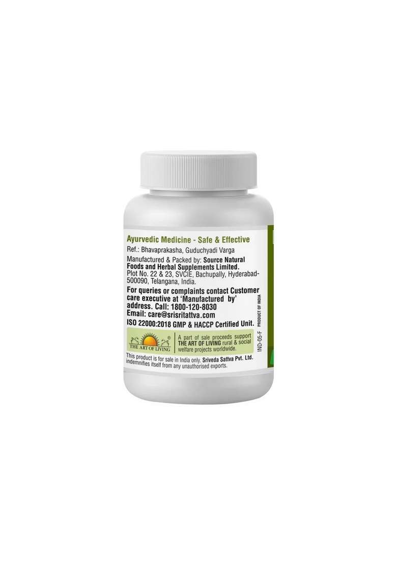 SRI SRI TATTV Amruth - Immuno Modulator | Immunity Booster | Anti-Bacterial & Anti-Viral | 60 Tabs, 500 mg - Indya