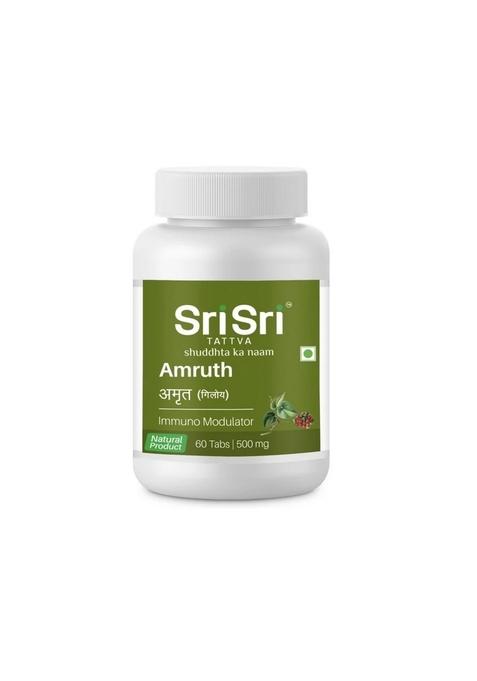 SRI SRI TATTV Amruth - Immuno Modulator | Immunity Booster | Anti-Bacterial & Anti-Viral | 60 Tabs, 500 mg