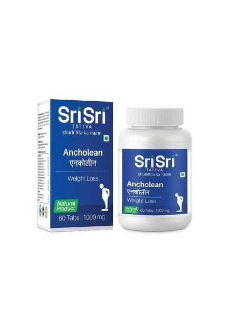 SRI SRI TATTV Ancholean - For Healthy Weight Management | Helps Boost Metabolism And Maintain Healthy Weight | Supplement in Hypercholestrolemia | 60 Tabs, 1000 mg