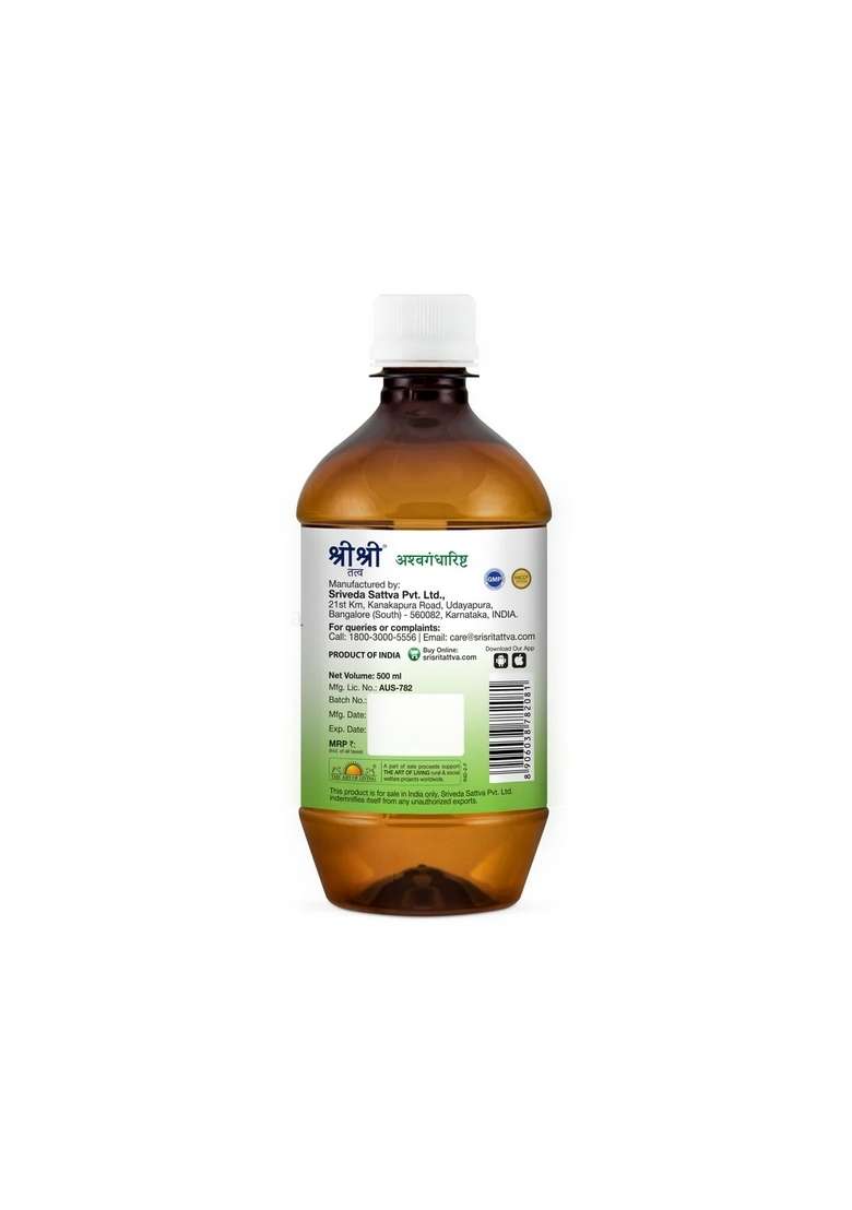 SRI SRI TATTV Ashwagandharishta, 500 ml - Indya