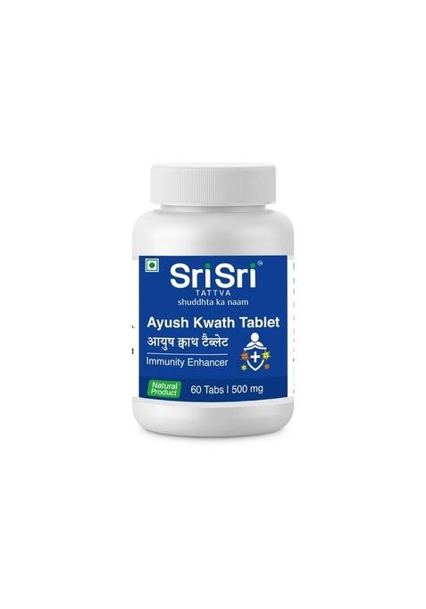 SRI SRI TATTV Ayush Kwath Tablet | Ayurvedic Immunity Enhancer | Anti-microbial Action | Natural Product | 60 Tabs, 500 mg