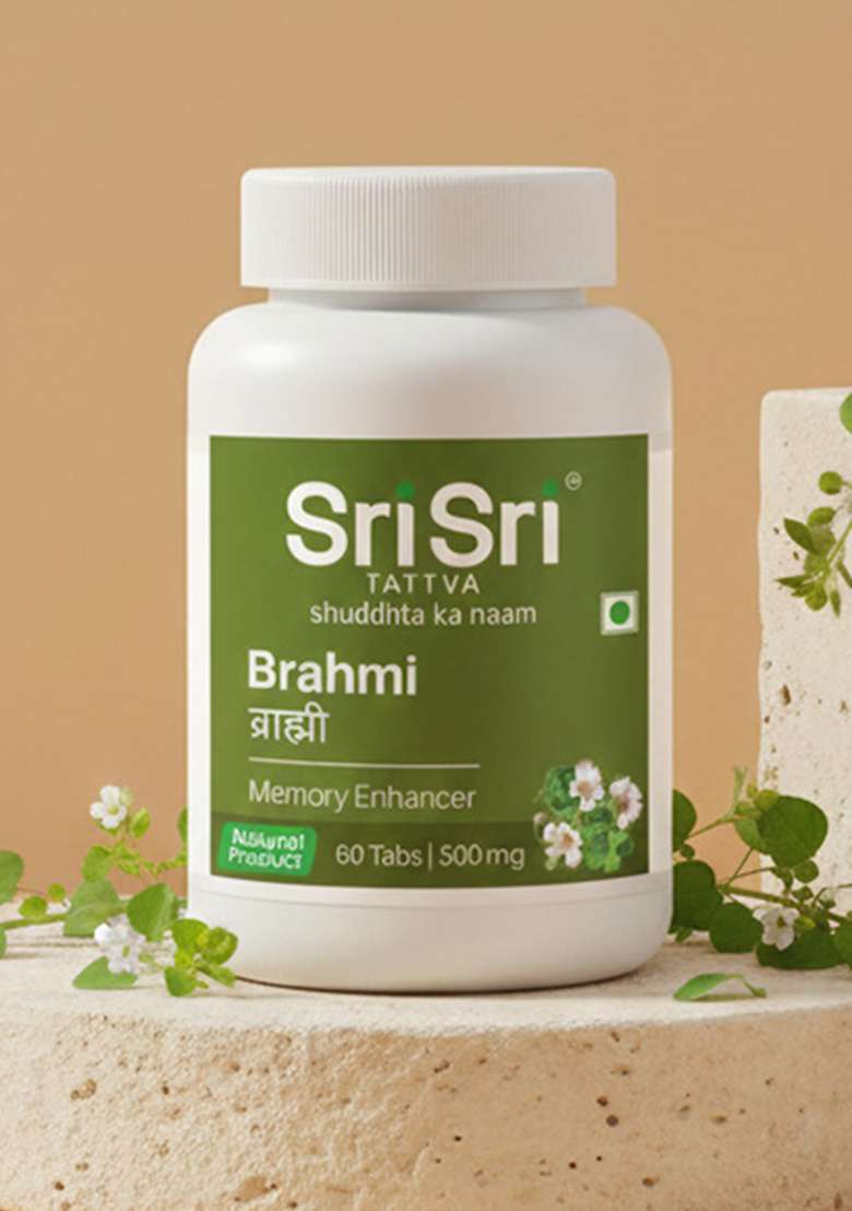 SRI SRI TATTV Brahmi - Memory Enhancer | Ayurvedic Natural Product, 60 Tabs | 500 mg - Indya