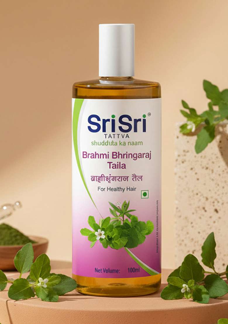 SRI SRI TATTV Brahmi Bhringaraj Taila - Anti Graying, 100 ml - Indya