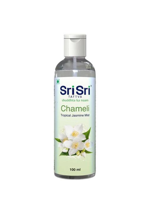 SRI SRI TATTV Chameli - Tropical Jasmine Mist | Keep Your Skin Calm And Refreshed | Cleanser, Moisturiser, Toner, Fragrance | Flip Top Bottle | 100 ml