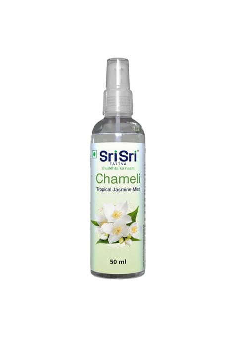 SRI SRI TATTV Chameli - Tropical Jasmine Mist | Keep Your Skin Calm And Refreshed | Cleanser, Moisturiser, Toner, Fragrance | Spray Bottle | 50 ml