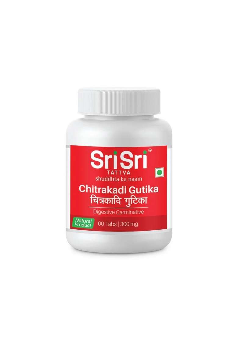 SRI SRI TATTV Chitrakadi Gutika - Digestive Carminative, 60 Tabs | 300 mg - Indya