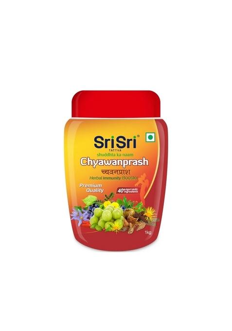 SRI SRI TATTV Chyawanprash - Herbal Immunity Booster with 40+ Ayurvedic Ingredients for Better Strength and Stamina, 1 kg