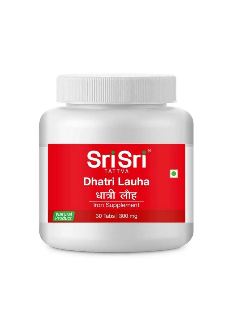 SRI SRI TATTV Dhatri Lauha - Iron Supplement, 30 Tabs | 300 mg - Indya
