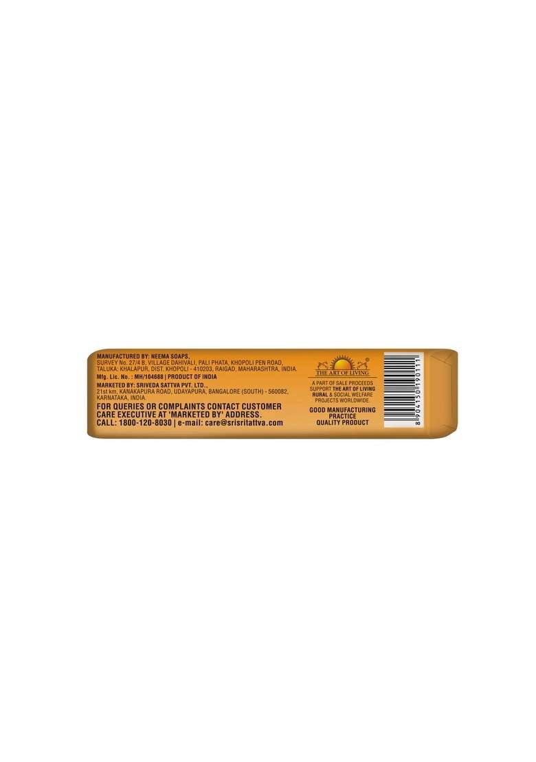 SRI SRI TATTV Haldi Chandan Soap | For A Golden Glow | Buy 3 Get 1 Free | 100 g Each - Indya