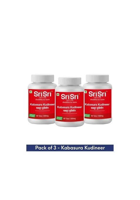 SRI SRI TATTV Kabasura Kudineer, 60 Tabs | 500 mg (Pack of 3)