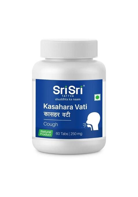 SRI SRI TATTV Kasahara Vati - A Unique Herbal Formulation | Offers Quick Relief From Both Dry And Allergic Cough | 60 Tabs | 250 mg