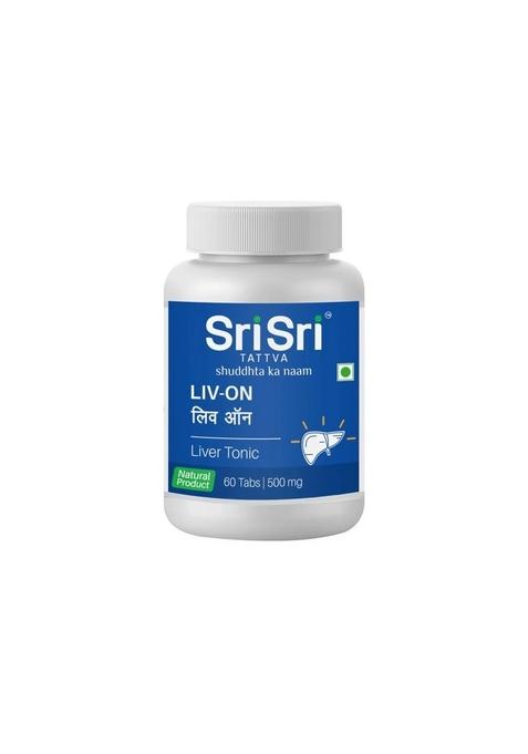 SRI SRI TATTV Liv-On - Liver Tonic | Rejuvenates the Liver | Improves Appetite | Ayurvedic Natural Product | 60 Tabs, 500 mg