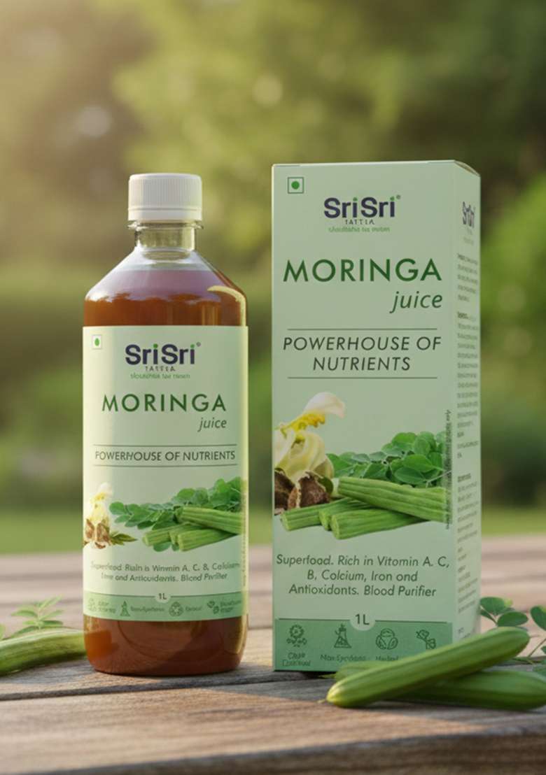 SRI SRI TATTV Moringa Juice - Powerhouse Of Nutrients | Superfood, Rich In Vitamin A,C,B, Calcium, Iron And Antioxidants, Blood Purifier | 1 L - Indya