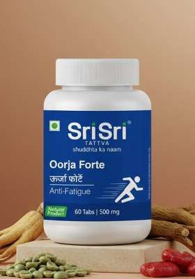 SRI SRI TATTV Oorja Forte | A Wonderful Blend Of Rejuvenating Ayurvedic Herbs To Improve Stamina & Relieve Fatigue | 60 Tabs, 500 mg