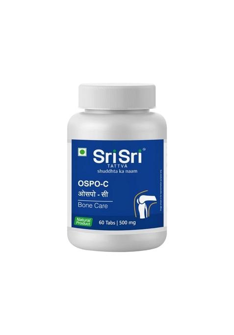 SRI SRI TATTV OSPO-C - For Stronger Bones | Maintains Bone & Joint Health, Helps Prevent Osteoporosis | Restores Calcium Levels | 60 Tabs, 500 mg