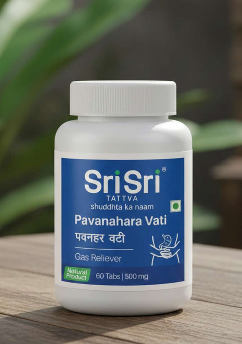 SRI SRI TATTV Pavanahara Vati - Gas Reliever, 60 Tabs | 500 mg - Indya