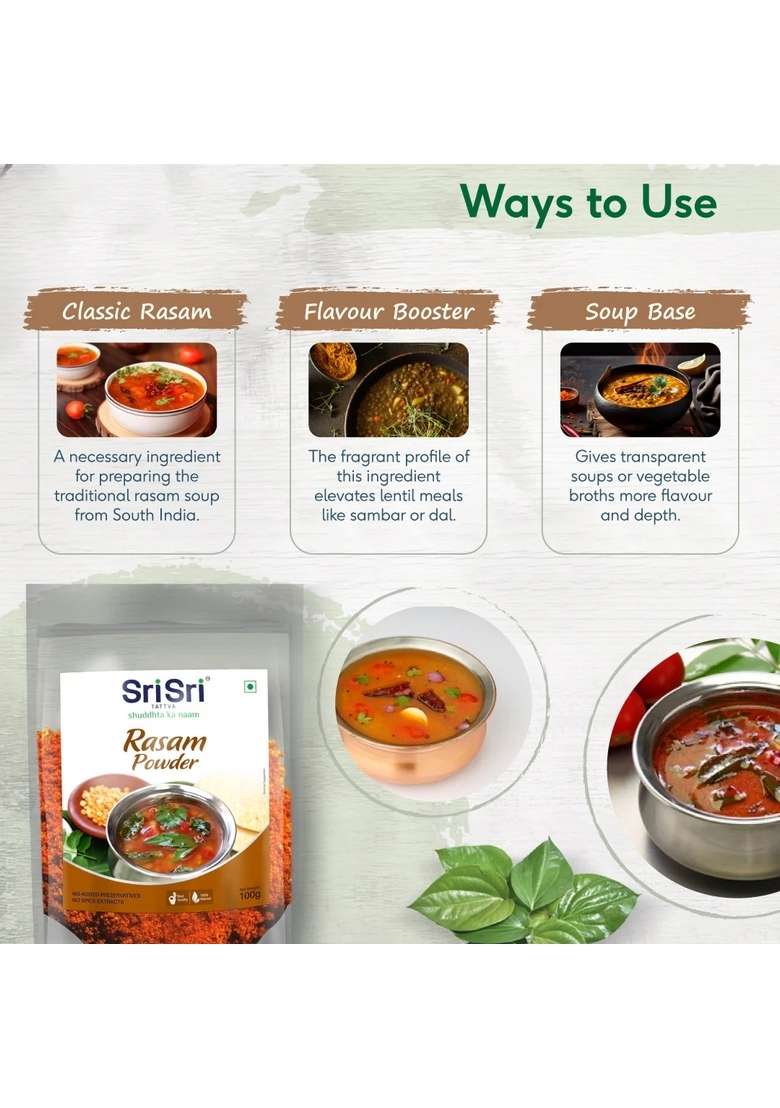 SRI SRI TATTV Rasam Powder, 100 g - Indya