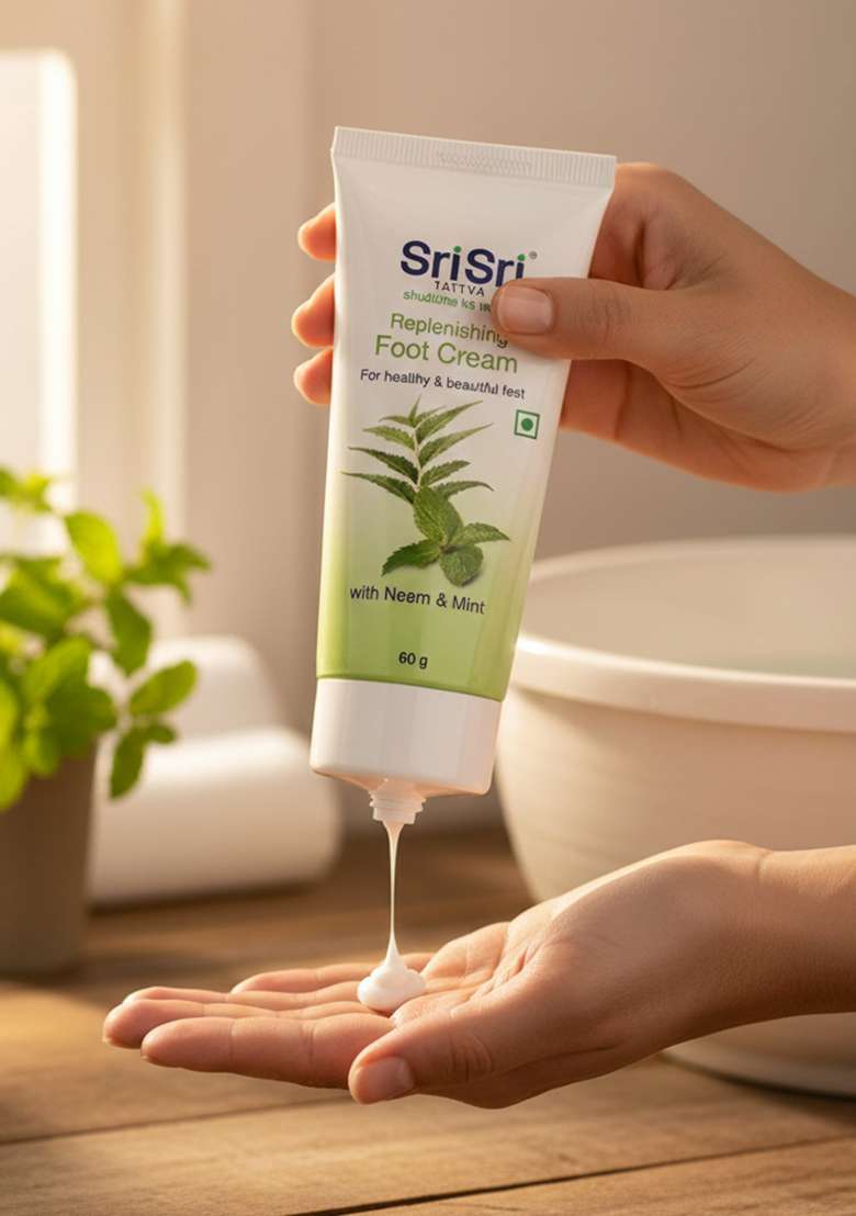 SRI SRI TATTV Replenishing Foot Cream - For Healthy & Beautiful Feet, 60 g - Indya