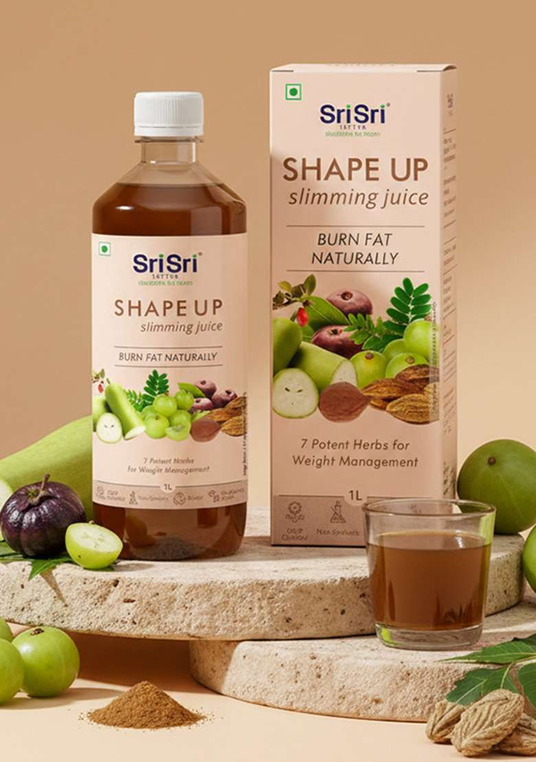 SRI SRI TATTV Shape Up Slimming Juice - Burn Fat Naturally | 7 Potent Herbs For Weight Management | 1 L - Indya