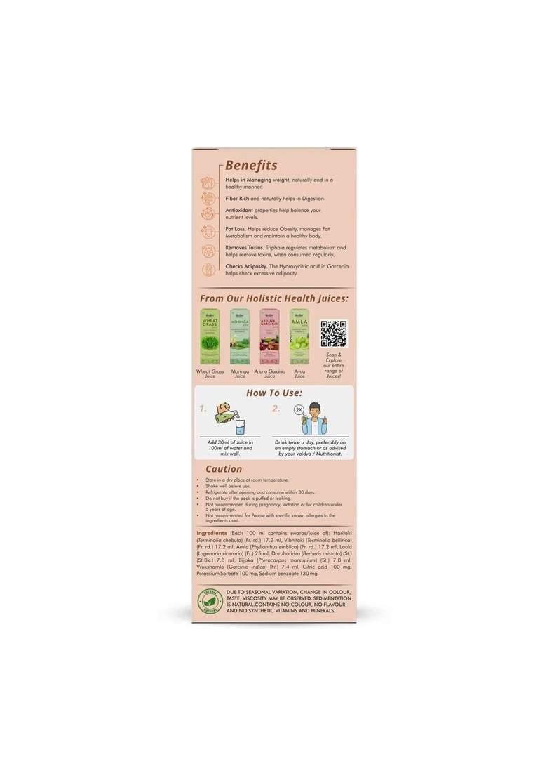 SRI SRI TATTV Shape Up Slimming Juice - Burn Fat Naturally | 7 Potent Herbs For Weight Management | 1 L - Indya