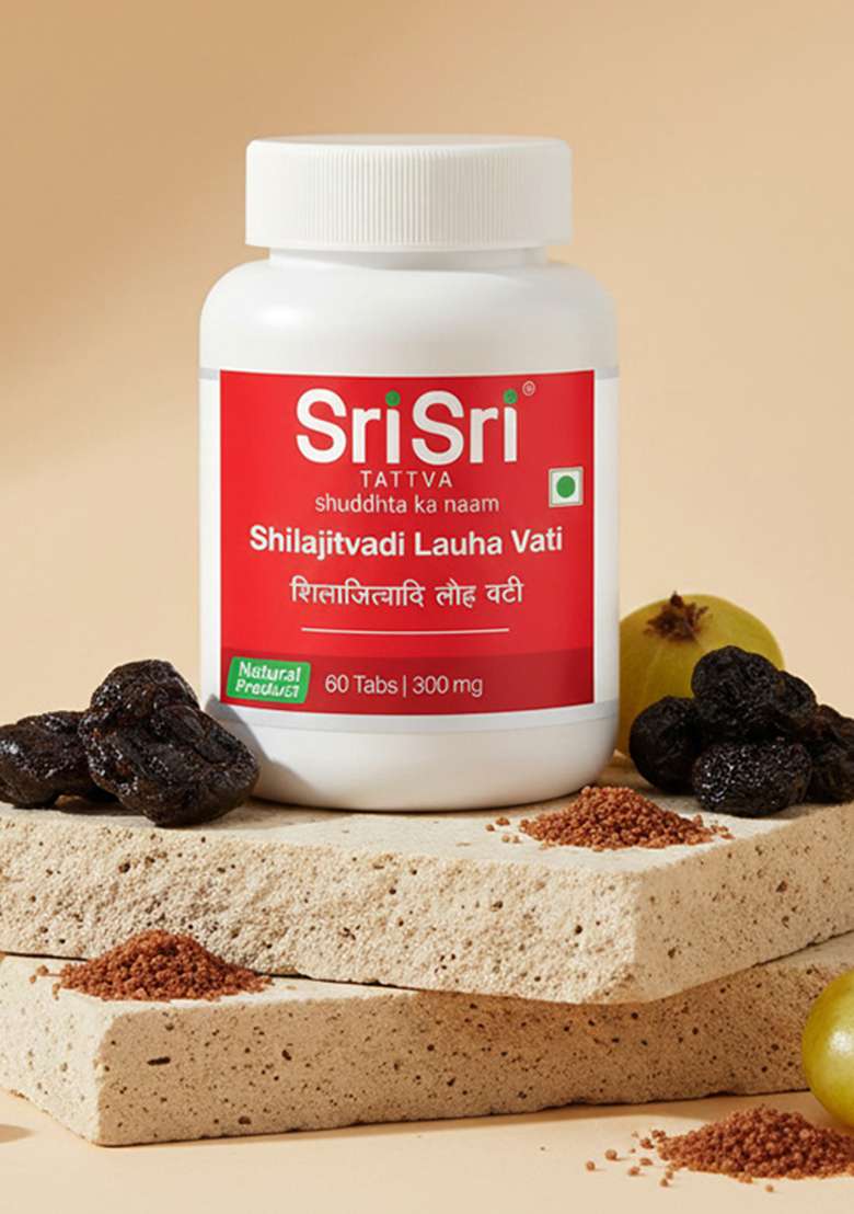 SRI SRI TATTV Shilajitvadi Lauha Vati, 60 Tabs | 300 mg - Indya