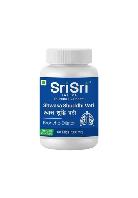 SRI SRI TATTV Shwasa Shuddhi Vati - Broncho Dilator, 60 Tabs | 500 mg