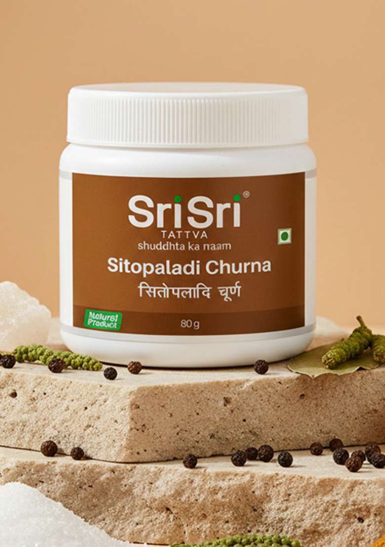 SRI SRI TATTV Sitophaladi Churna - Cold & Cough Remedy, 80 g - Indya