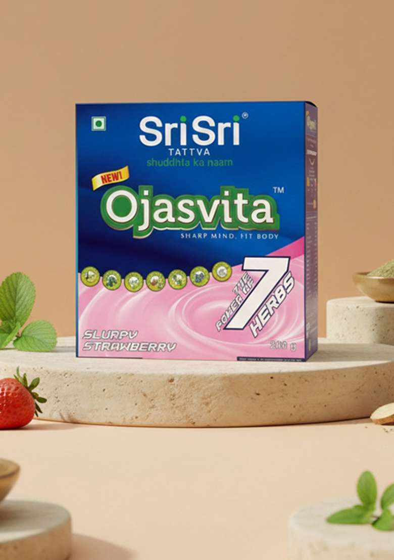 SRI SRI TATTV Strawberry Ojasvita - Sharp Mind & Fit Body, 200 g - Indya