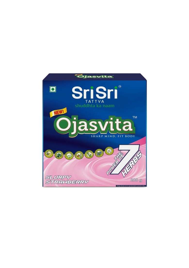 SRI SRI TATTV Strawberry Ojasvita - Sharp Mind & Fit Body, 200 g - Indya