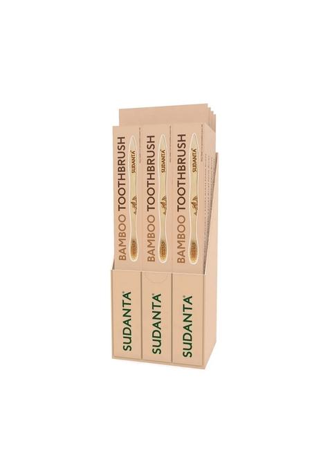 SRI SRI TATTV Sudanta Bamboo Toothbrush | Pack of 12