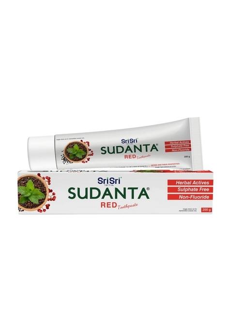 SRI SRI TATTV Sudanta Red Toothpaste - Non - Fluoride - 100% Vegetarian, 200 g