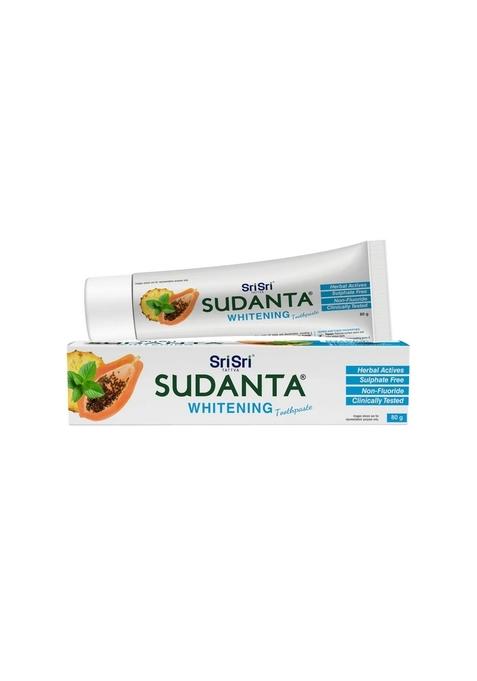 SRI SRI TATTV Sudanta Whitening Toothpaste - Non - Fluoride - 100% Vegetarian, 80 g